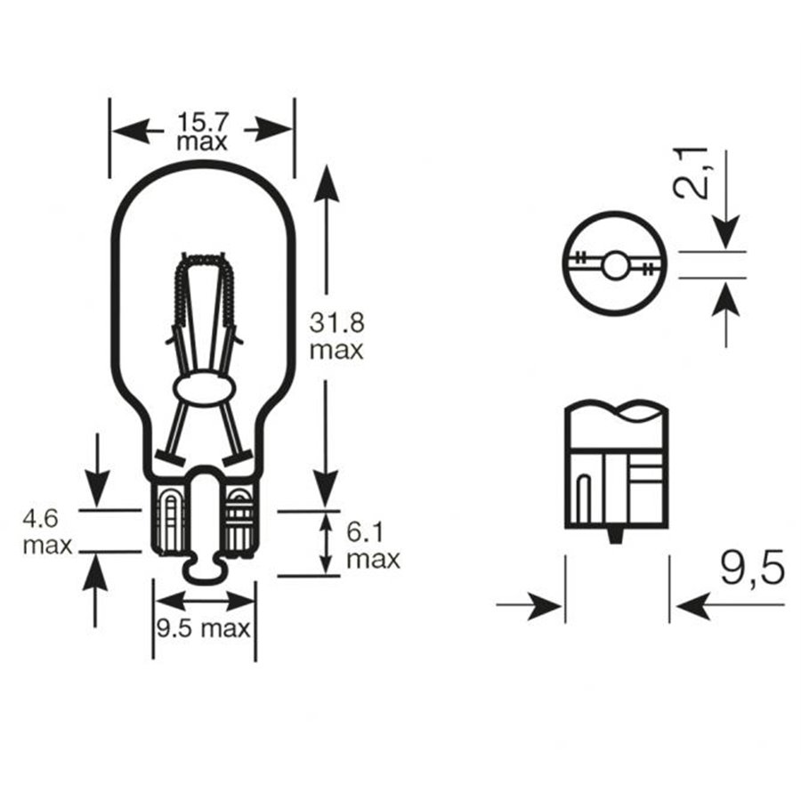 Lampadina 12V 21CPW