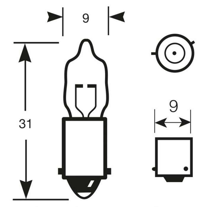 ampadina 12V 6W H6W