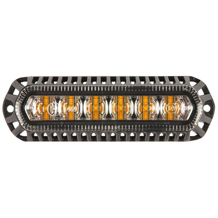 Luce strobo a led arancio omologata 12/24V