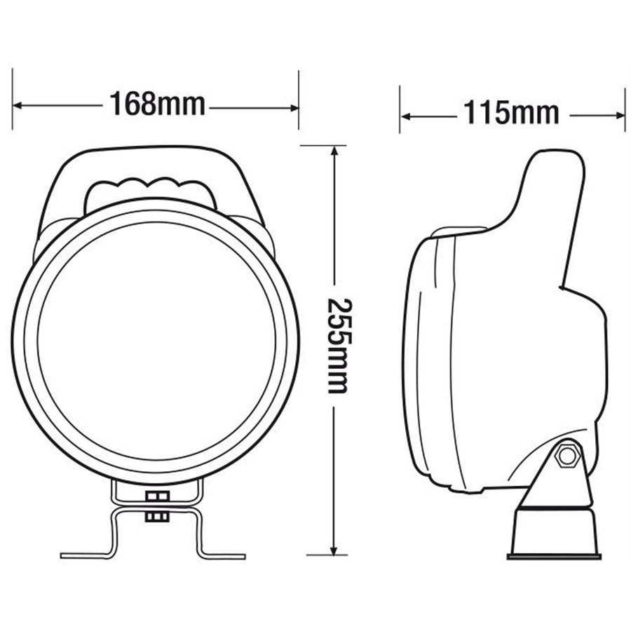 Faro da lavoro rotondo a led 12-24V orientabile