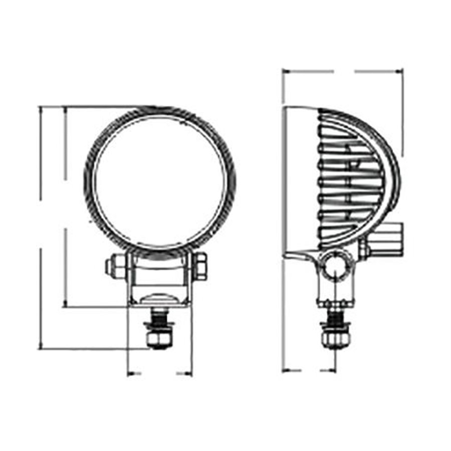 Faro da lavoro rotondo a led 12-24V