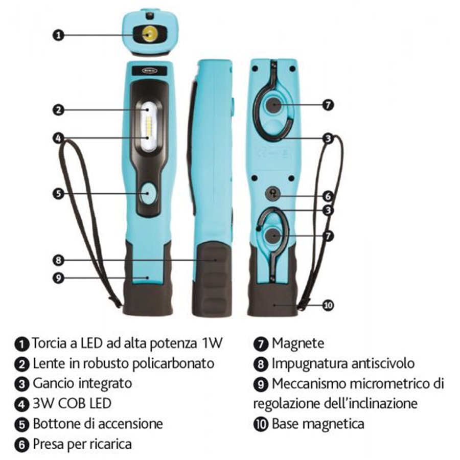 Lampada da ispezione professionale a led MAGflex