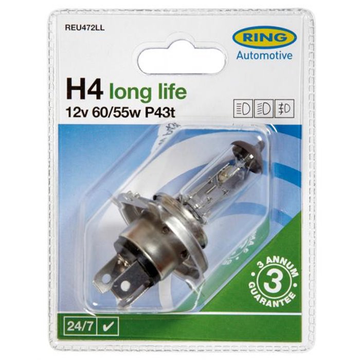 Lampadina Long Life 12V 60/55W H4