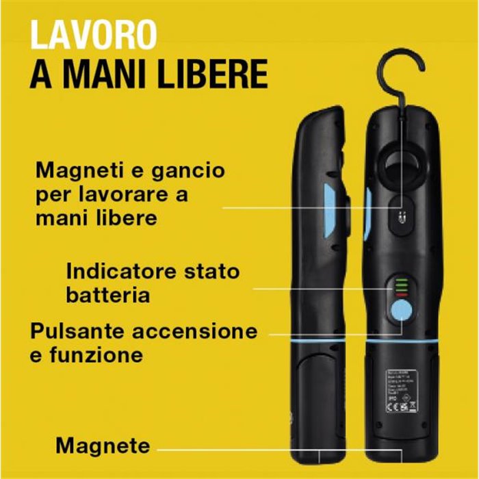 Lampada da ispezione professionale a led Magflex Max 500