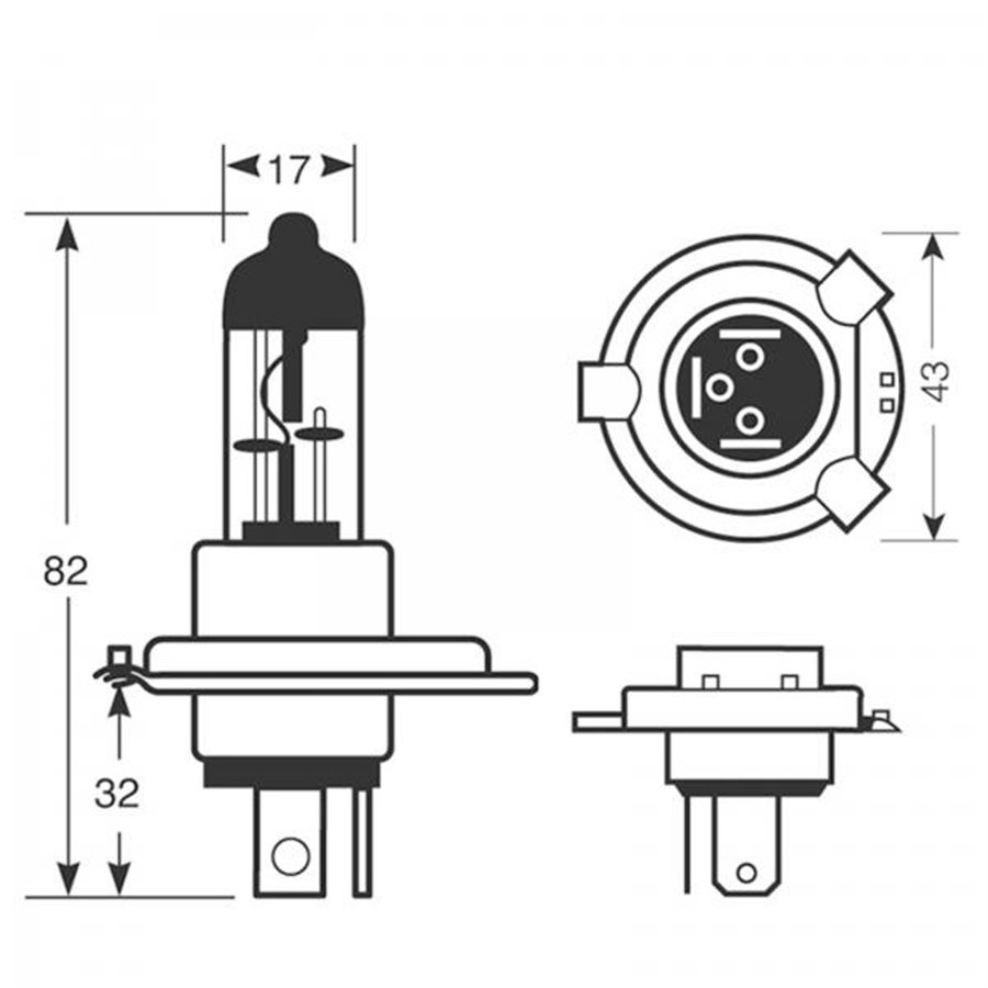 Lampadine Xenon100 H4 12V 60/55W