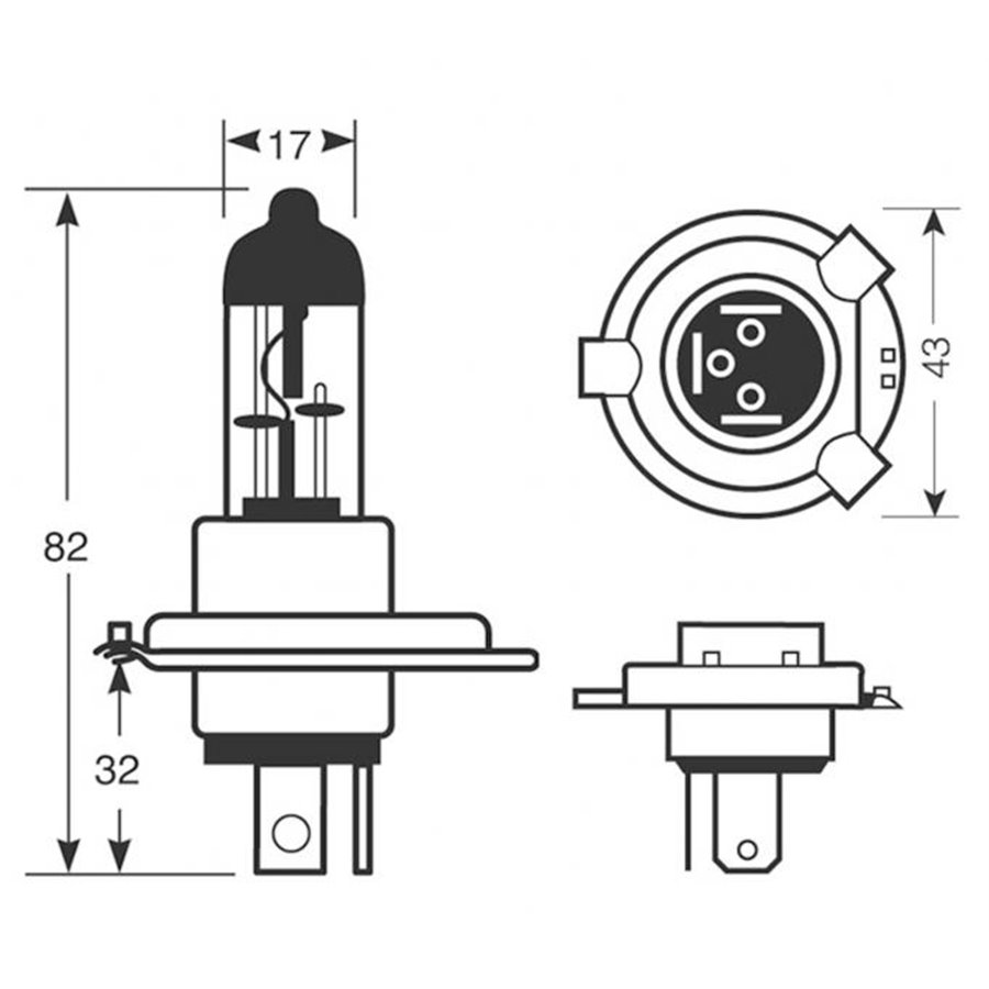 Lampadine Xenon150 H4 12V 60/55W