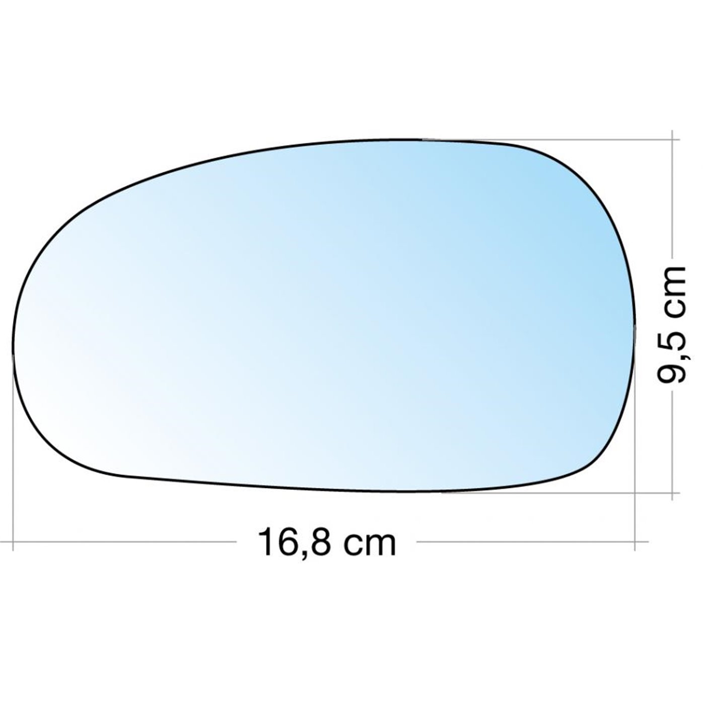 SPECCHIO  SEAT  LEON  05  SX  CROM.  CURVO