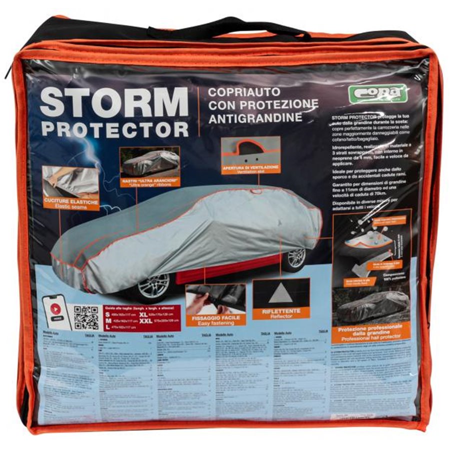 Copriauto antigrandine Storm Protector misura S