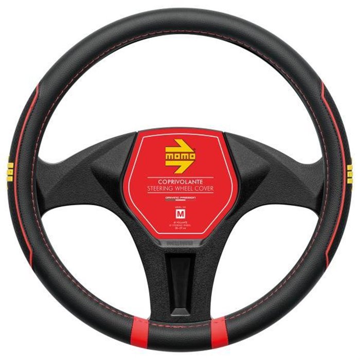 Coprivolante Fast pvc nero/cuciture rosse 38-39 cm