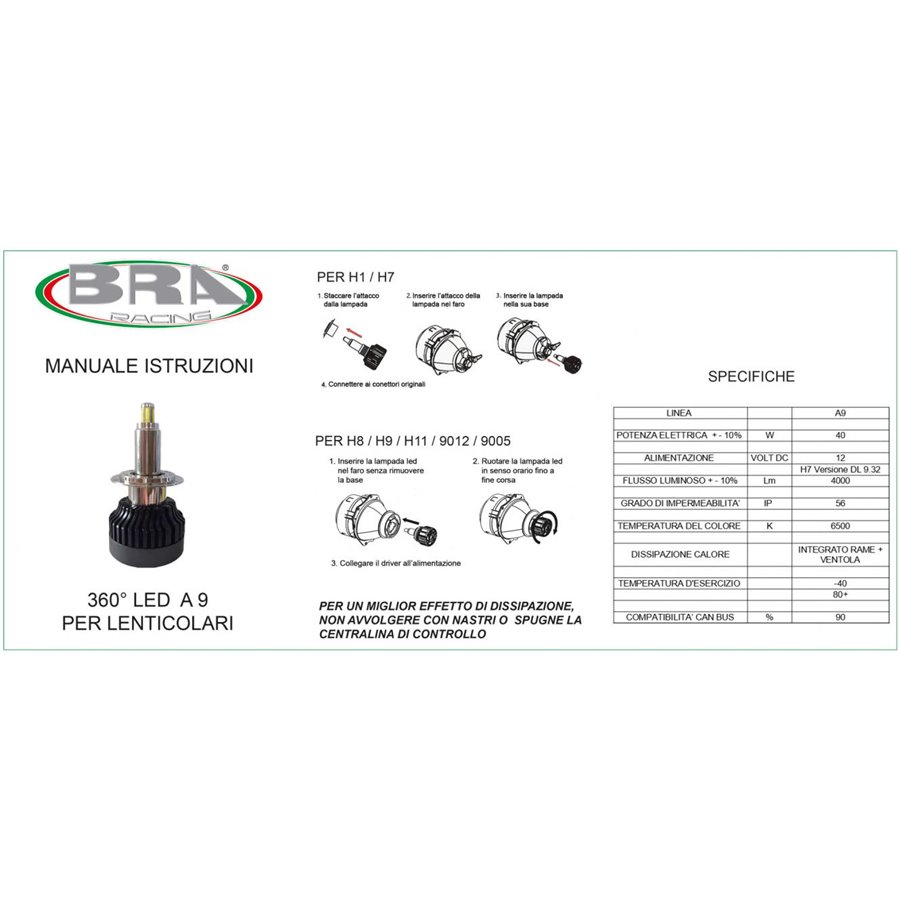 Lampadine led Cree 360° HB3 12V 35W