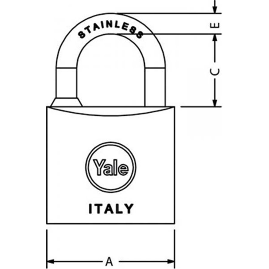 Lucchetto marino 40 mm arco standard