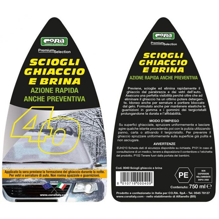 Sciogli ghiaccio e brina 750 mL