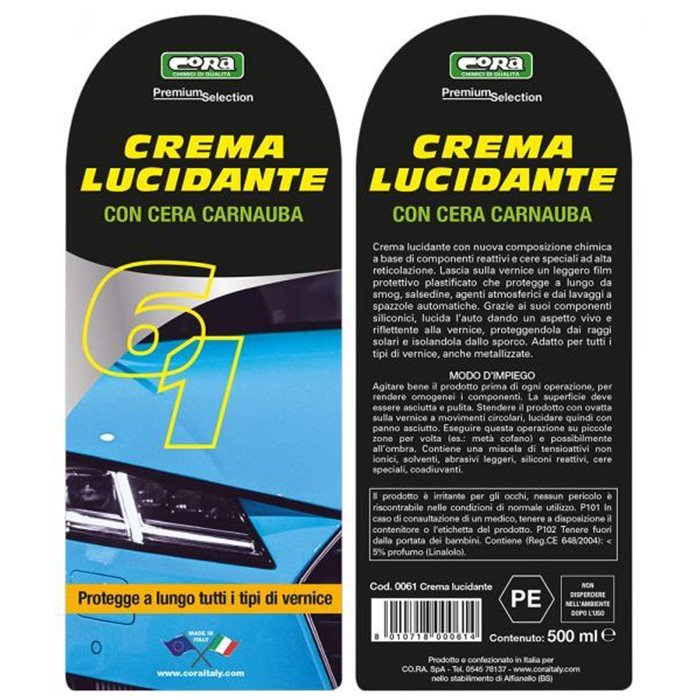 Crema lucidante con cera carnauba 500 mL