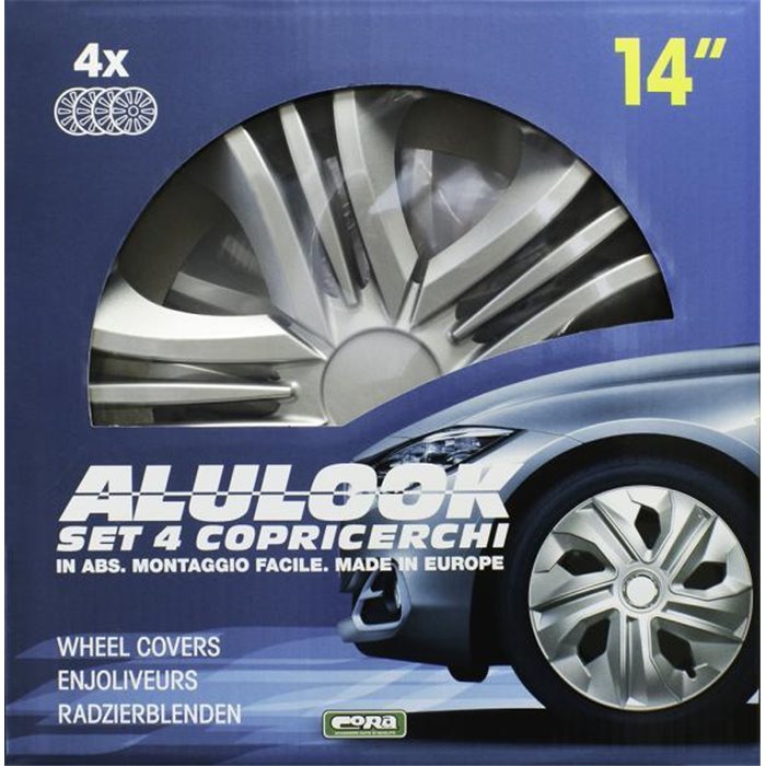 Set 4 copricerchi 14" Alulook Fun