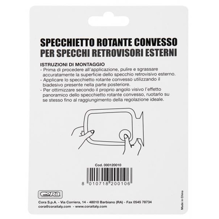 Specchietto rotante convesso per retrovisori esterni