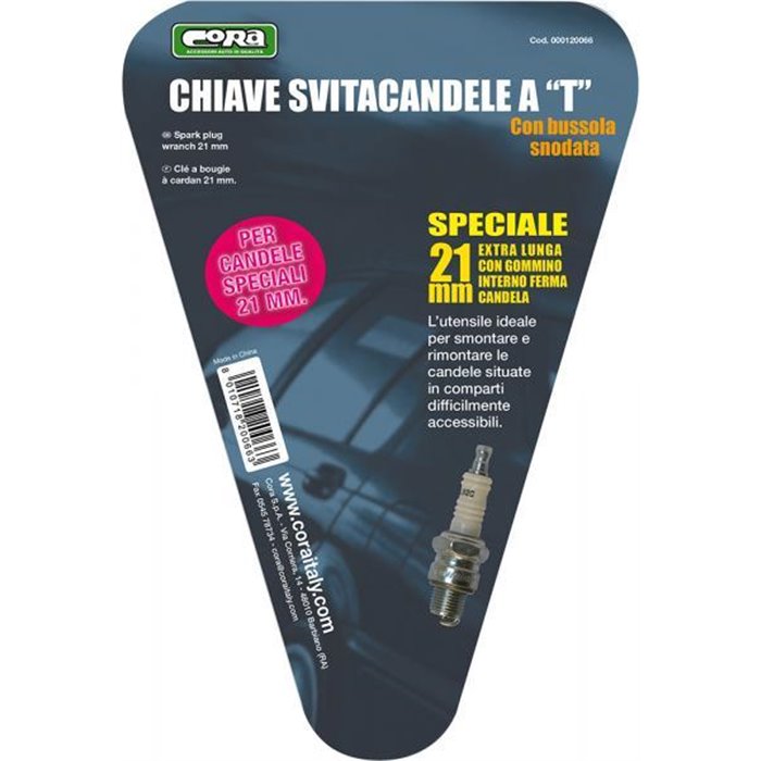 Chiave svitacandele 21 mm lunga