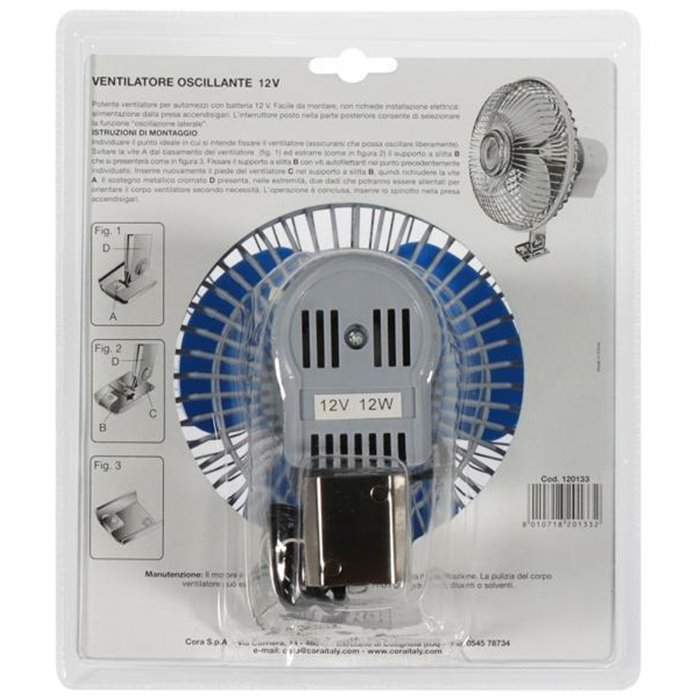 Ventilatore 12V oscillante