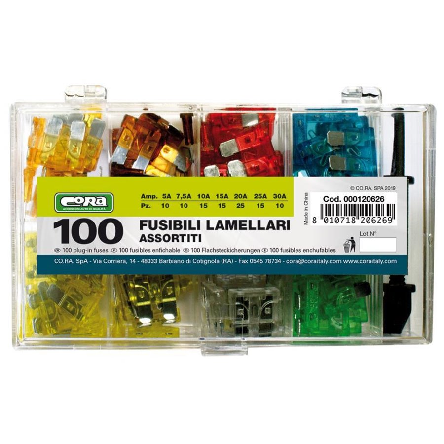 Fusibili lamellari 100 pz