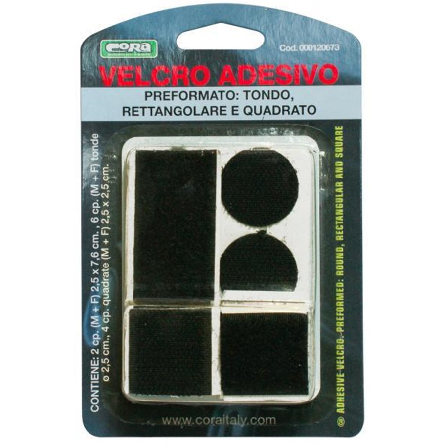 Velcro adesivo preformato 12 pz