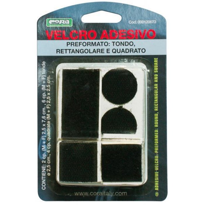 Velcro adesivo preformato 12 pz