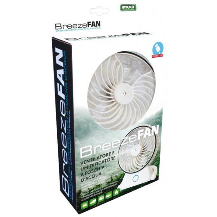 Ventilatore/umidificatore ricaricabile BreezeFan