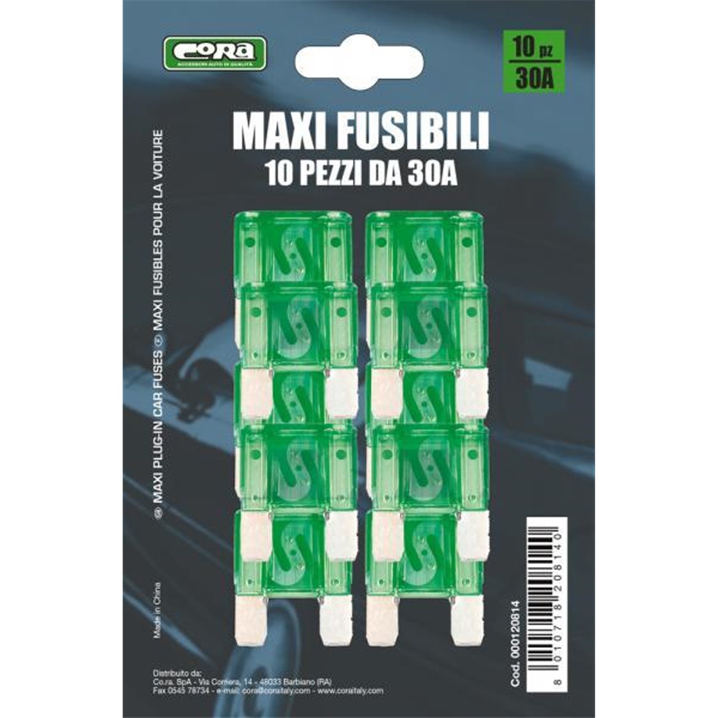 Maxi fusibili 30A 10 pz