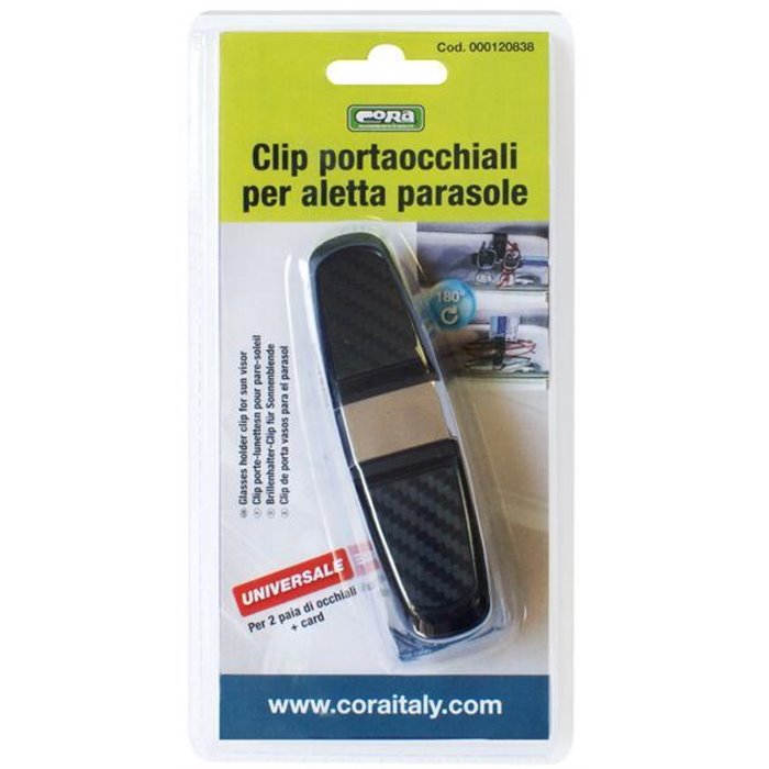 Clip portaocchiali per aletta parasole