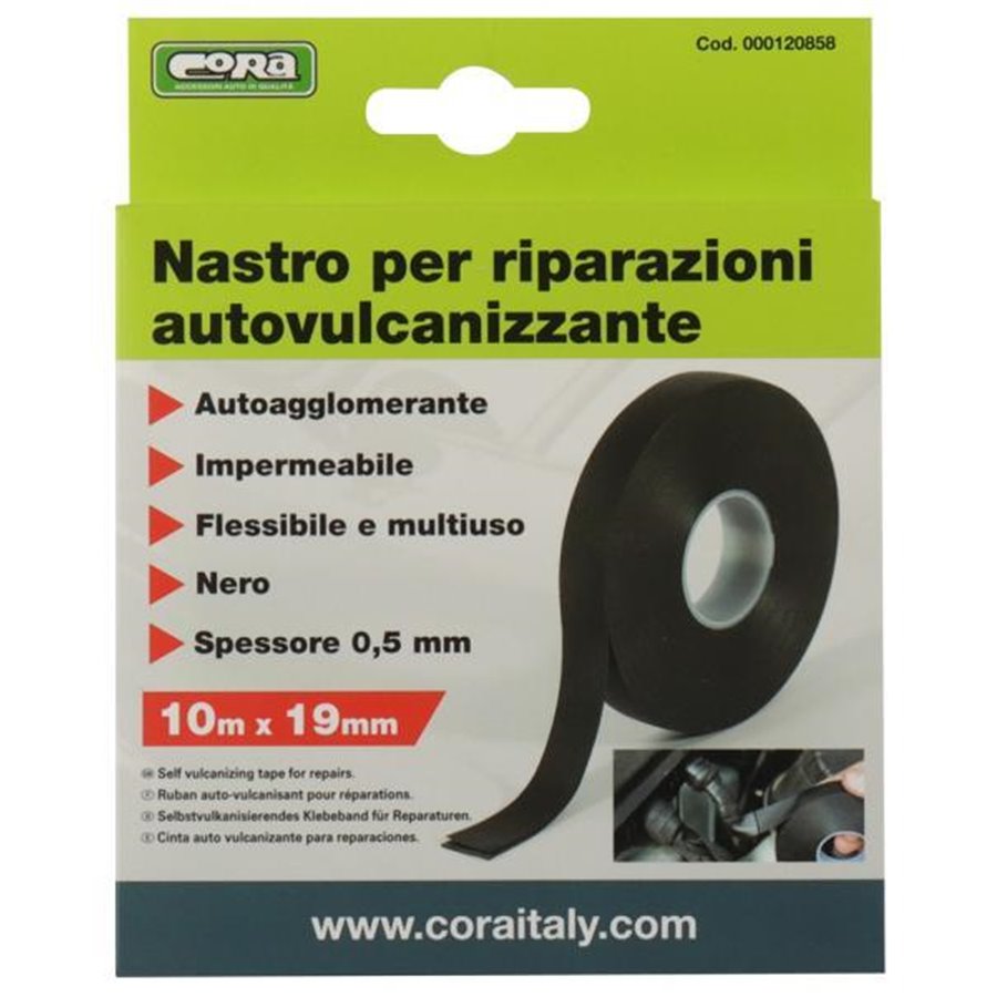 Nastro autovulcanizzante nero 10 m x 19 mm