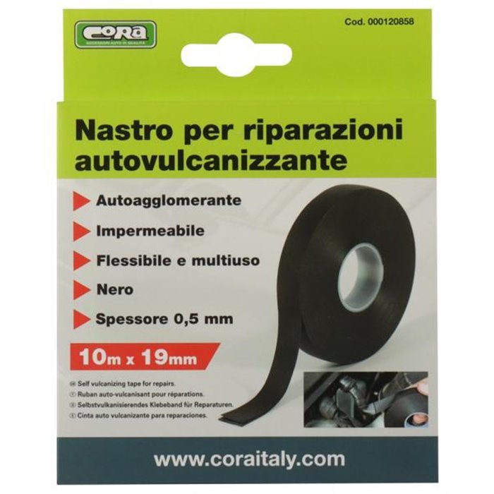 Nastro autovulcanizzante nero 10 m x 19 mm