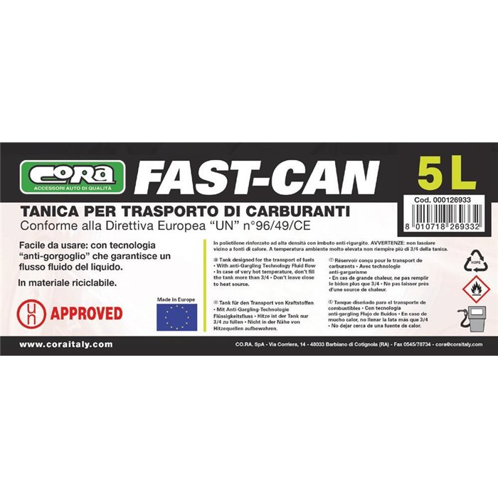 Fast-Can tanica 5 L omologata UN