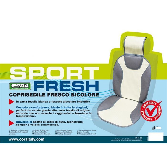 Coprisedile anteriore universale Sport Fresh grigio polvere