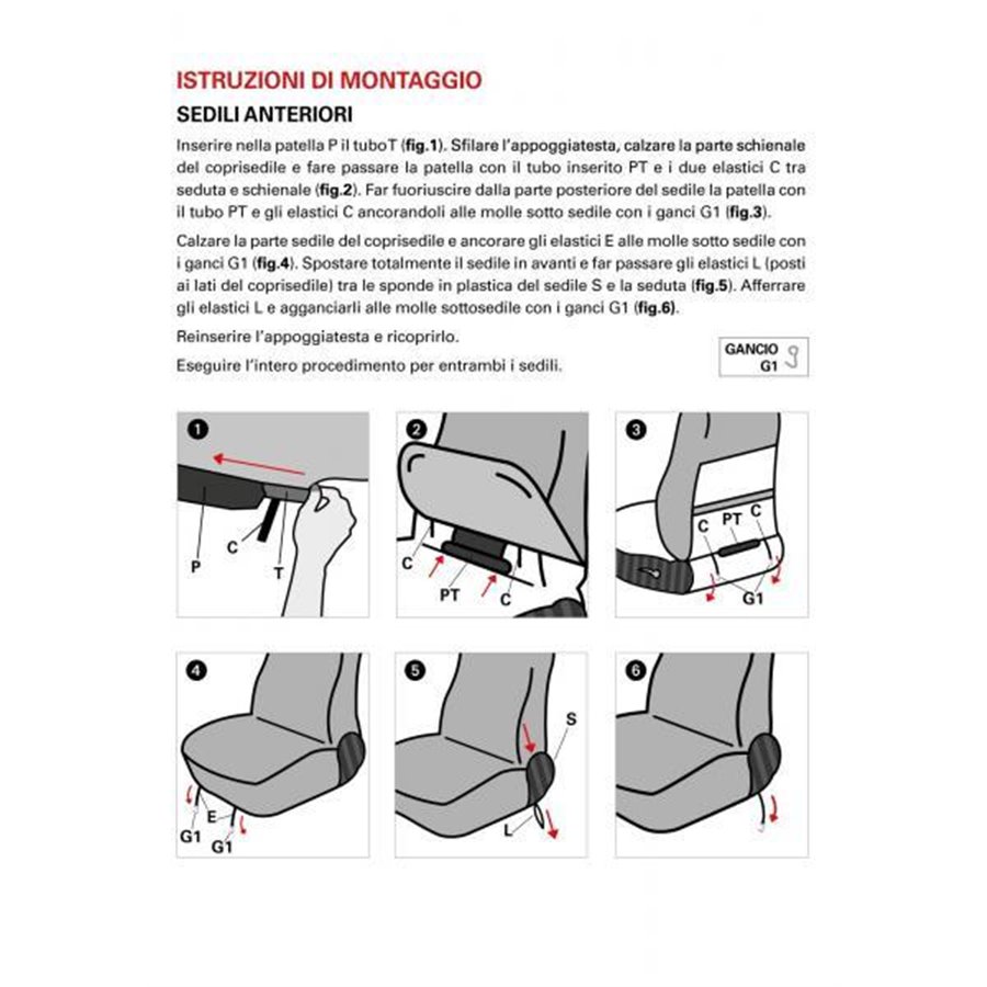 Coprisedili anteriori personalizzati Fiat 500 07  tess. misto cotone grigio/panna