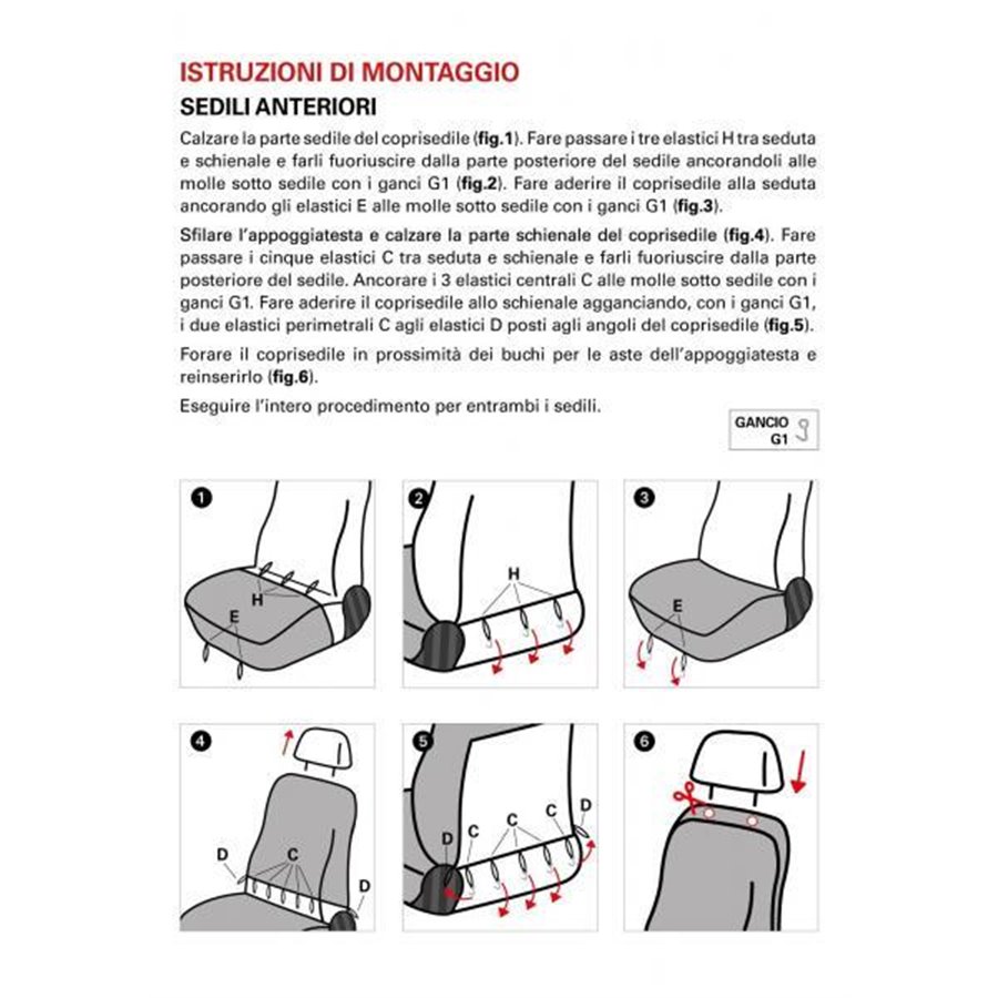 Coprisedili anteriori personalizzati JEEP Renegade 14/Compass 17, DACIA Duster 10/Sandero 20/Jogger 21 tess. rigato nero