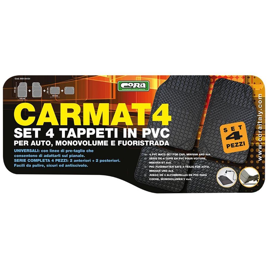 Set 4 tappeti pvc Carmat4