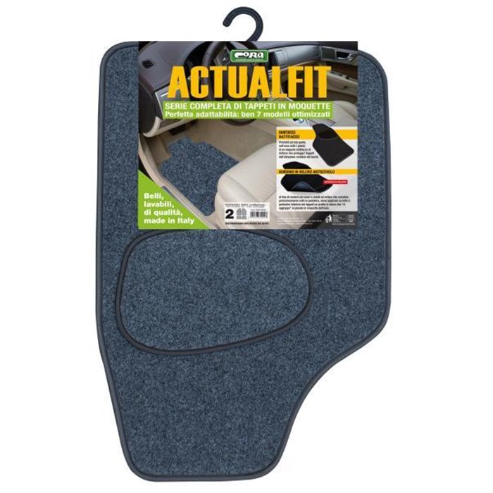 Set 4 tappeti moquette Actualfit grigio mod. 1