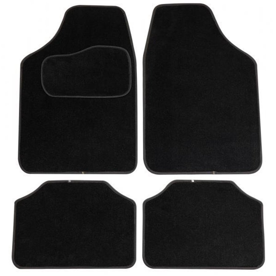 Set 4 tappeti moquette Platinum Velour nero mod. 2