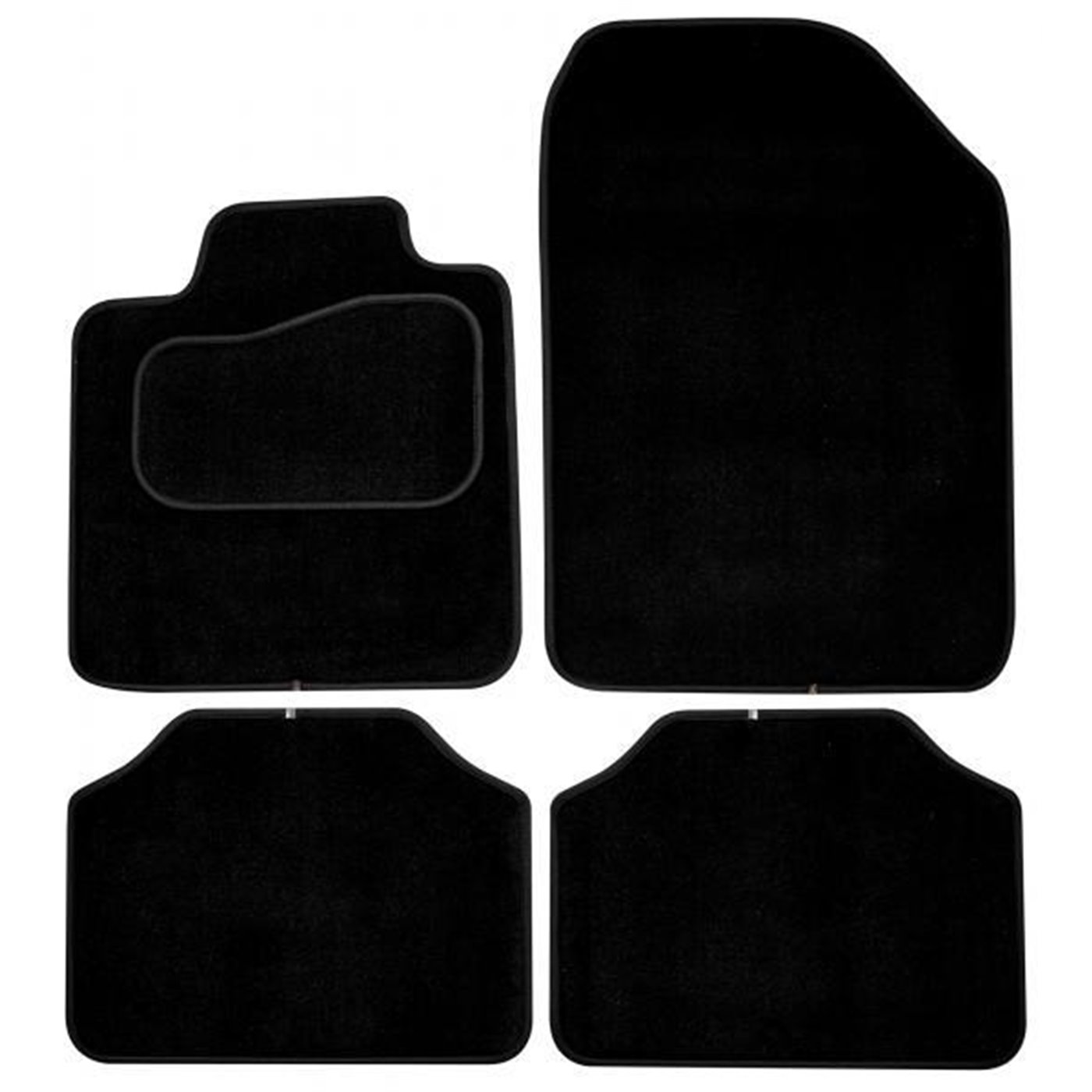 Set 4 tappeti moquette Platinum Velour nero mod. 7