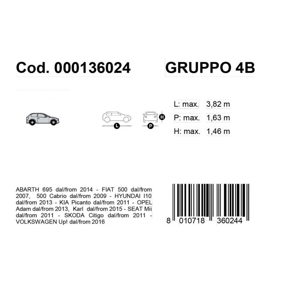 Copriauto Gabardine Car mod. 4/B