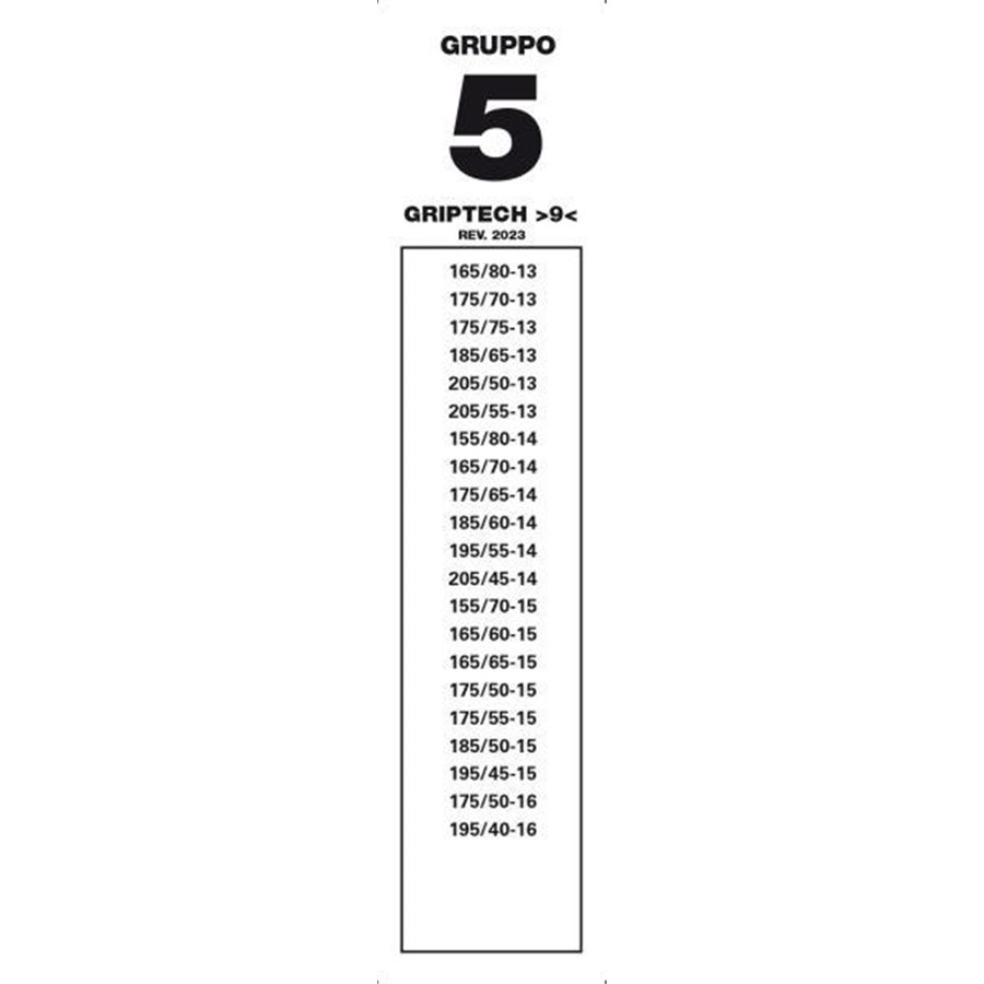 Catene neve Grip Tech 9 mm gruppo 5