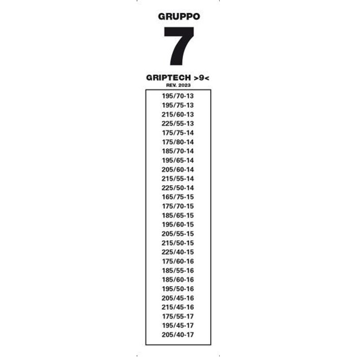 Catene neve Grip Tech 9 mm gruppo 7