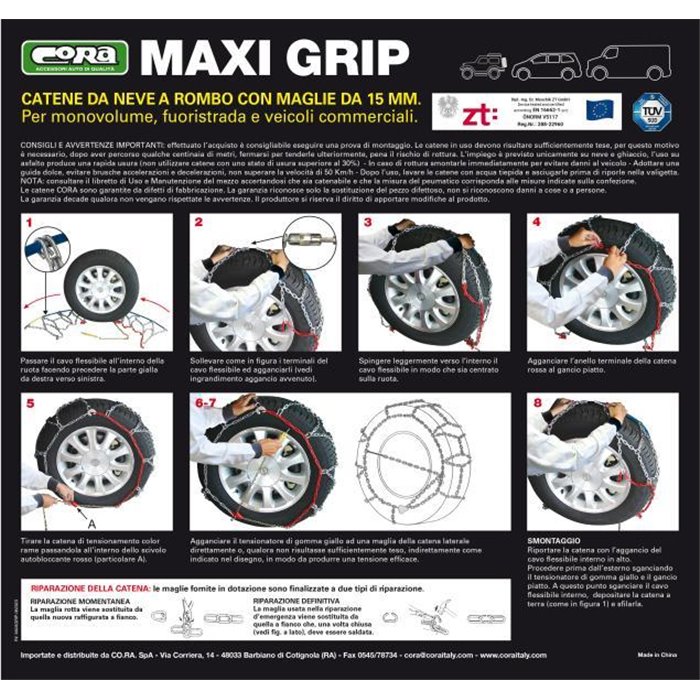 Catene neve  Maxi Grip 15 mm gruppo 113