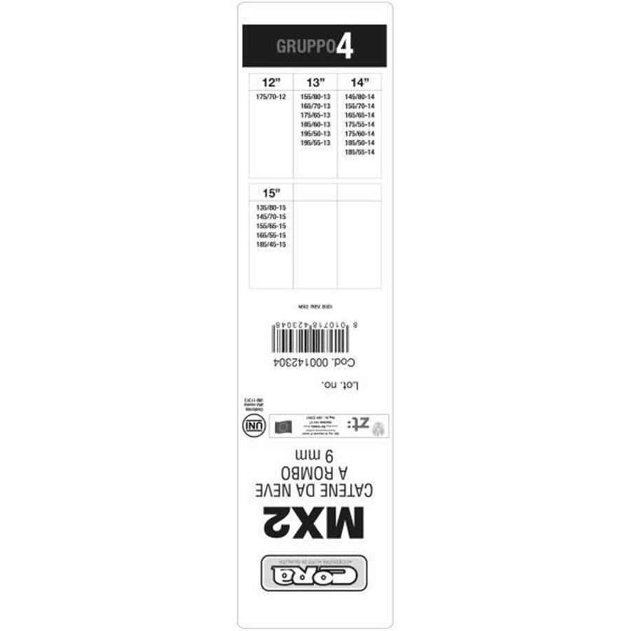 Catene neve automatiche MX2 9 mm gruppo 4