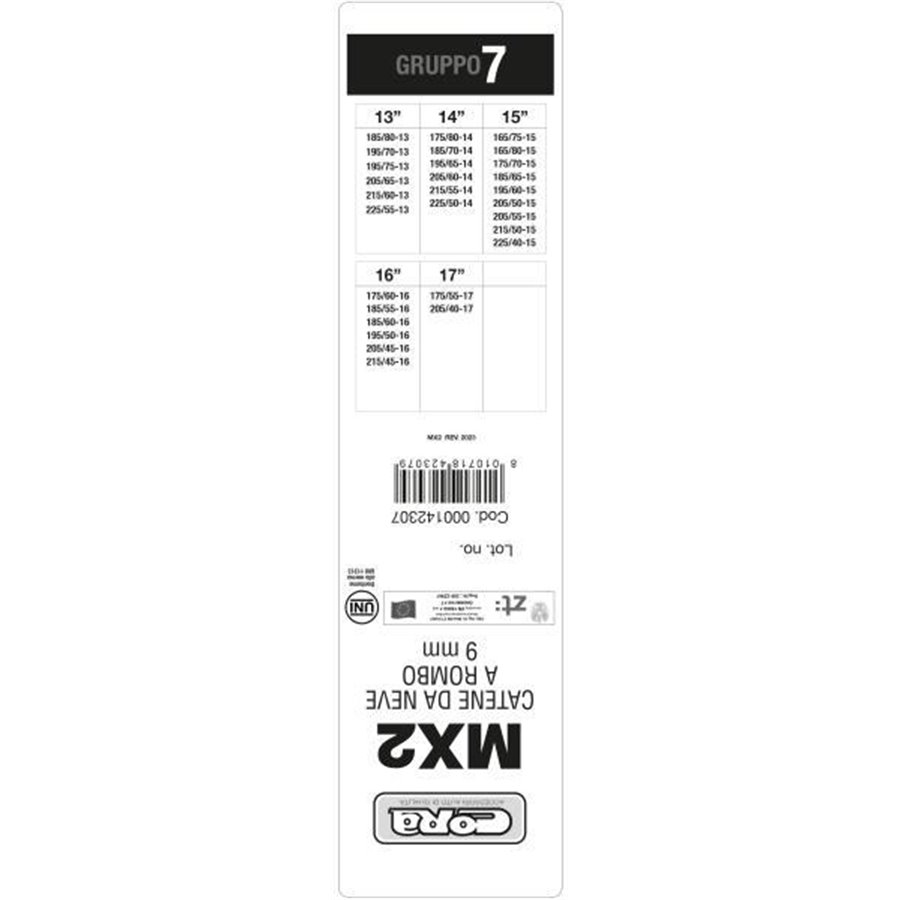 Catene neve automatiche MX2 9 mm gruppo 7