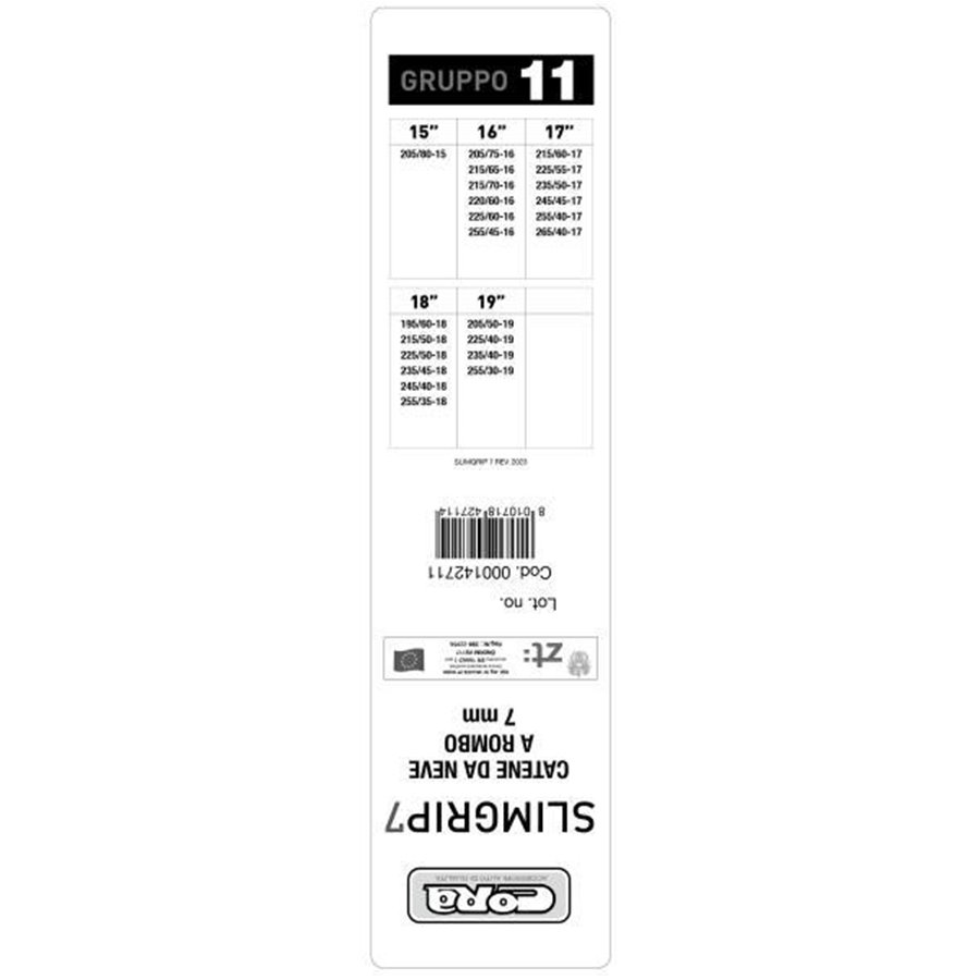 Catene neve Slimgrip 7 mm gruppo 11