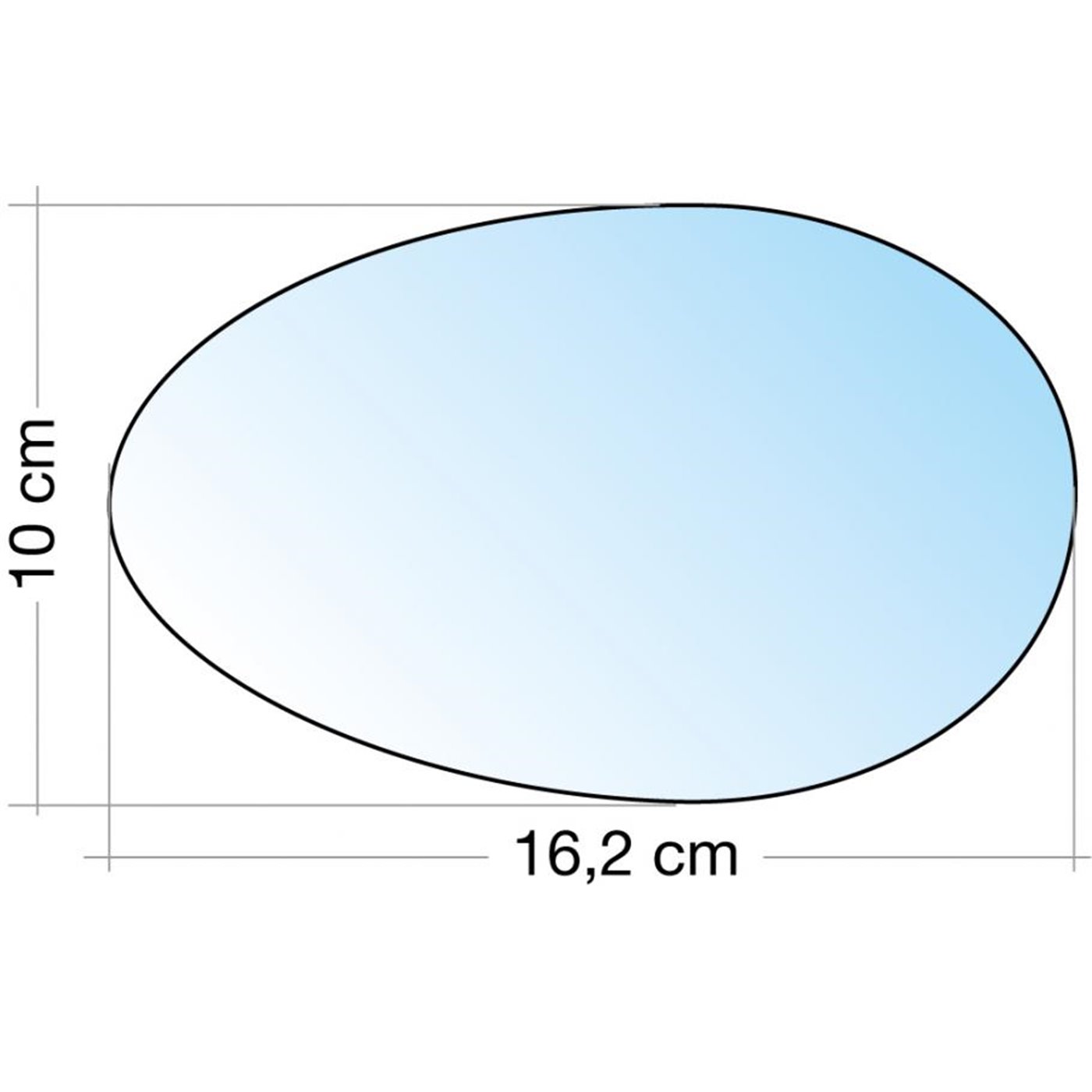 SPECCHIO C/PIASTRA DX AZZ. CURVO ALFA 156 97