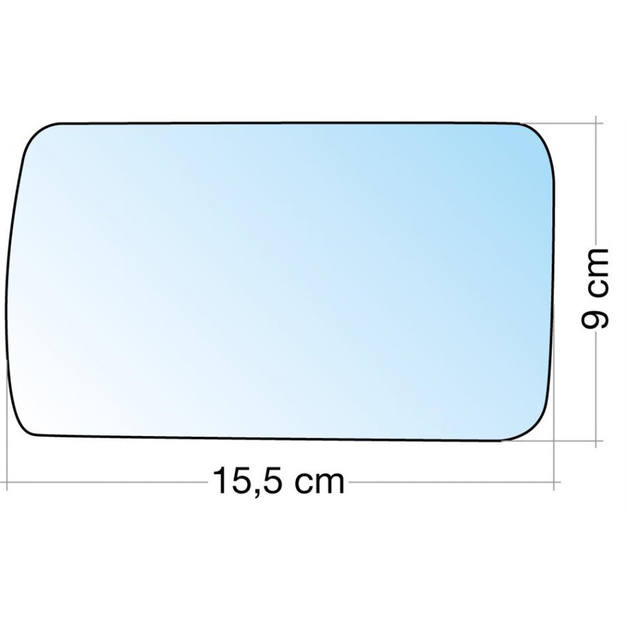 SPECCHIO C/PIASTRA SX AZZ. ASF. ALFA 155