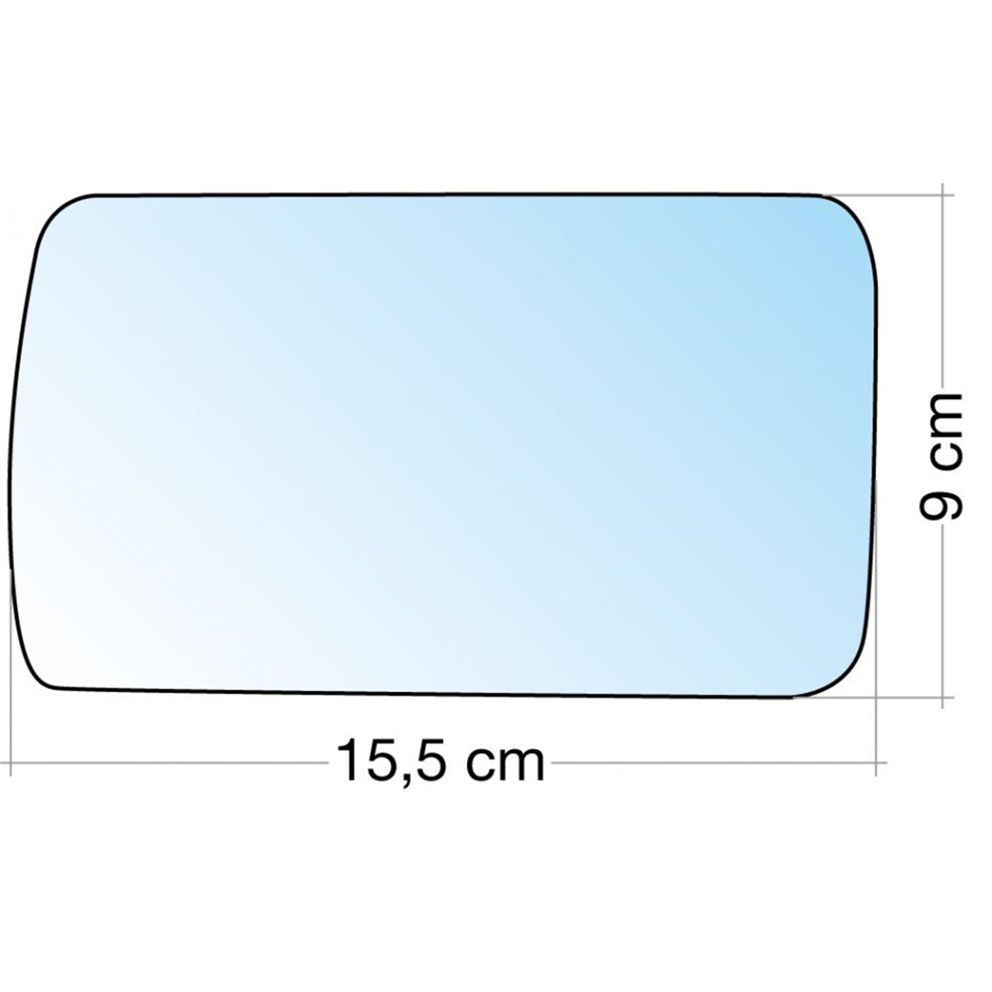 SPECCHIO C/PIASTRA SX AZZ. ASF. ALFA 155