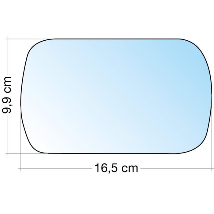 SPECCHIO C/PIASTRA DX AZZ. ASF. ALFA 164 SUPER
