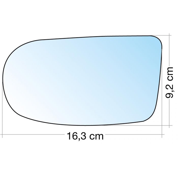 SPECCHIO C/PIASTRA SX AZZ. CURVO ALFA GTV-SPIDER 9405