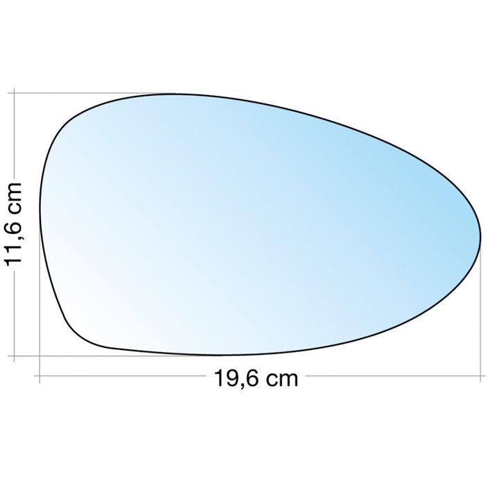 SPECCHIO C/PIASTRA DX CROM. ASF. ALFA 147/GT 10